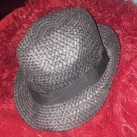 La  Vien Rose black straw Sunhat - Picture 5 of 9